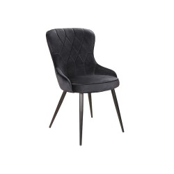 CHAIR LOTUS VELVET BLACK FRAME / BLACK BLUVEL 19 DIOMMI LOTUSVCC